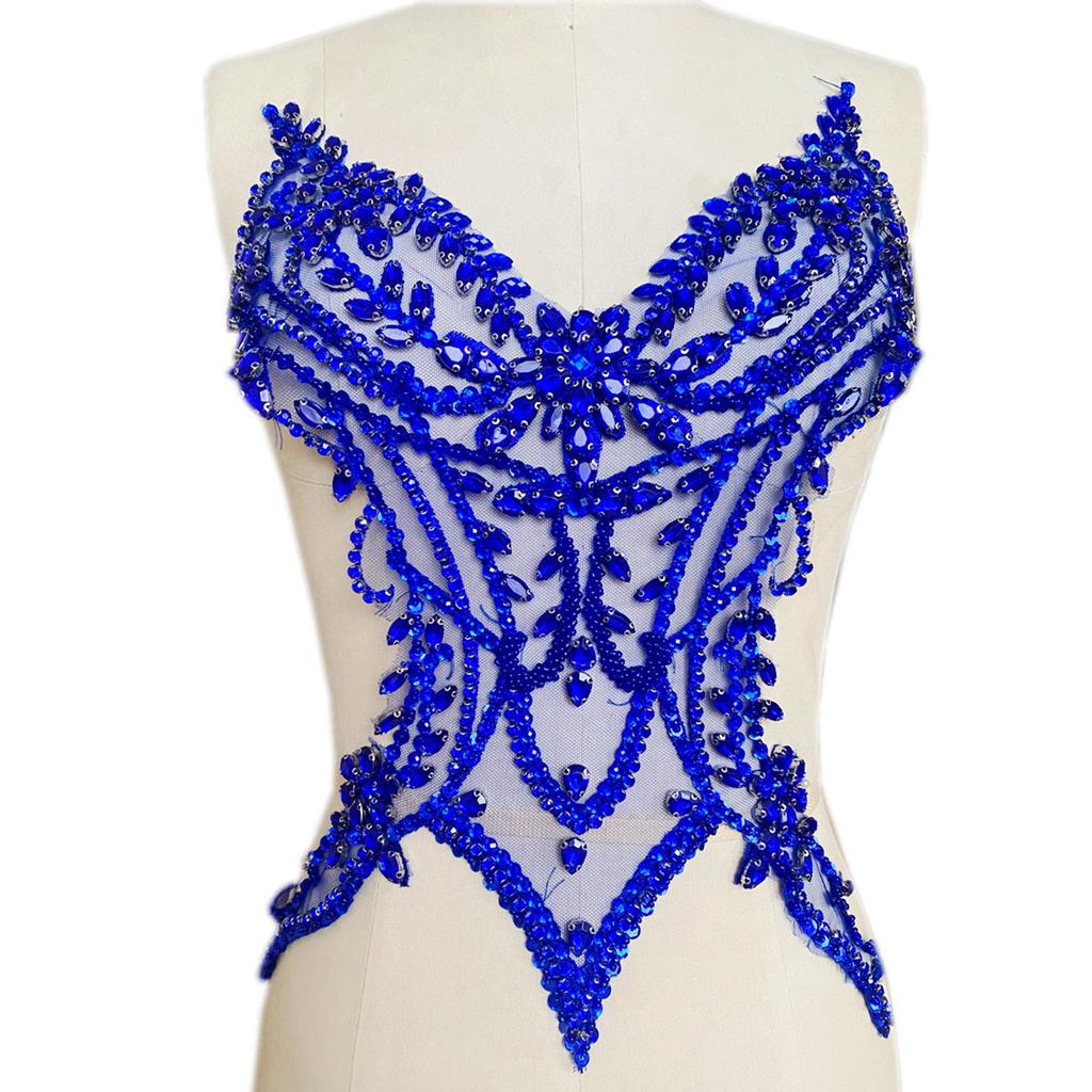 Hand Beaded Patches Sew On Patches 3D Costumes Appliques Patches Decorative Patches for Clothes Dress Decoration