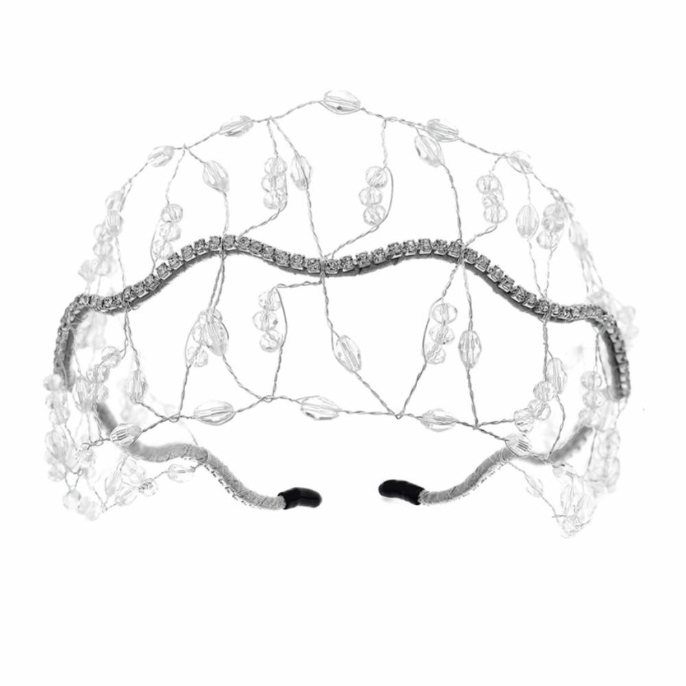 Handmade Sparkling Rhinestone Tiara Elegant Headbands Bride Hair Bands  Women