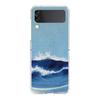 The Big Wave of kanagawa ZFlip5 ZFlip3 Phone Case For Samsung Z Flip 3 5G Transparent Hard Shell Z Flip 4 Galaxy Cover Folding