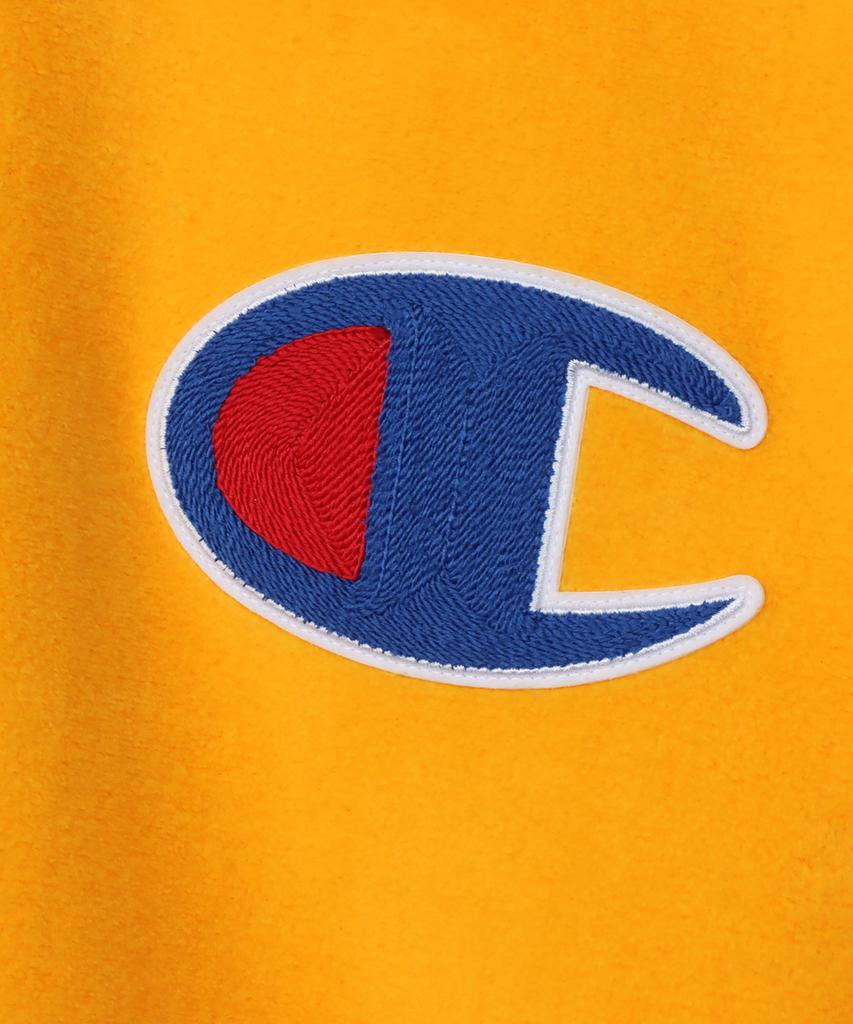 Champion Big C Logo Oversized Half Zip Fleece Gold