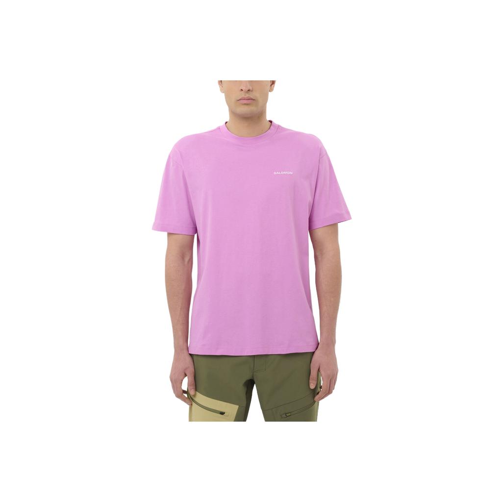 Salomon Chest Logo Rx Trendy Minimalist Versatile Personality Short Sleeve T-Shirt Men Tops C26870