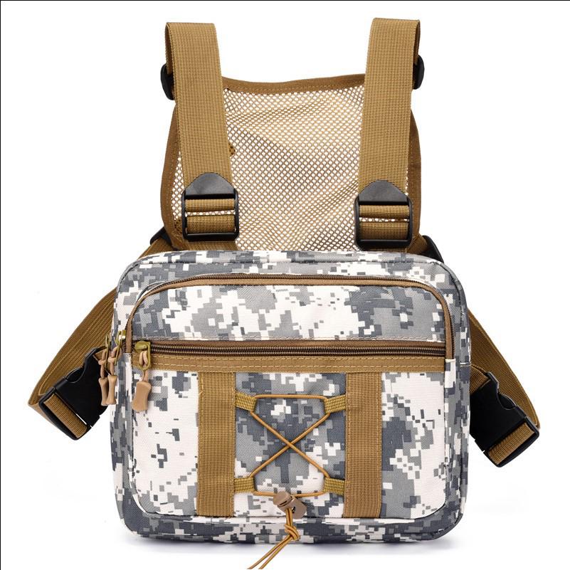 Camouflage Tactical Chest Bag and Sports Vest Combo