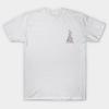 Asian Size Cotton Unisex Tshirt Print T-shirt Eiffel Tower And Peony T-shirt No-Cut Print Regular Fit