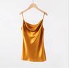 Women's Multicolor Satin Drape Camisole - Elegant Loose Fit with an Acetate Inner Layer