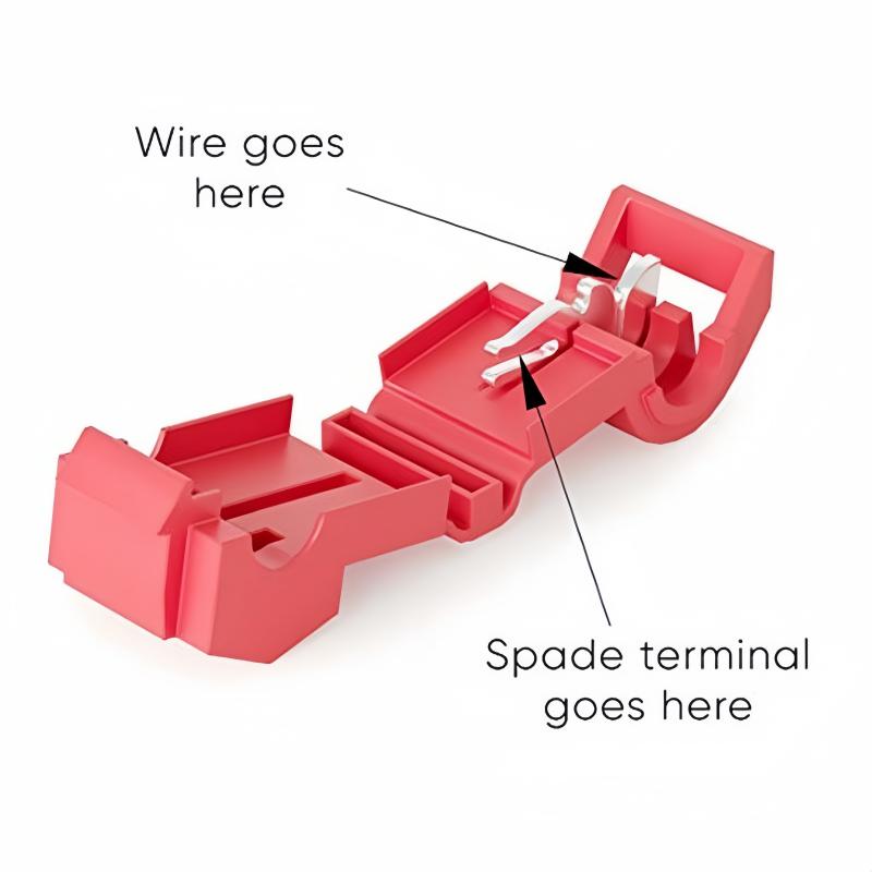 New 100-10PCS T-shaped Wire Connector Self Stripping Quick Splice Crimp Terminals Block Lock Snap Splice Lock Tape Insulation