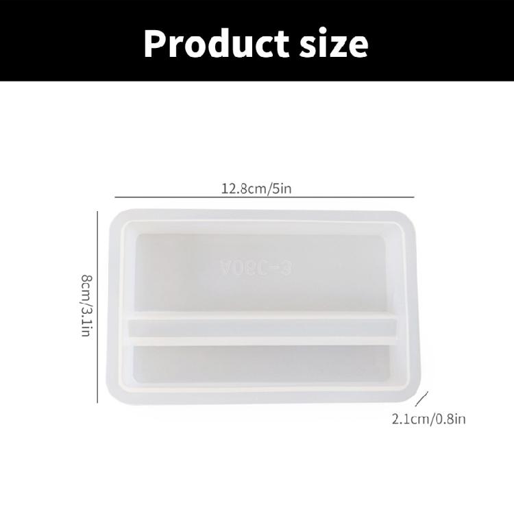 Obdélníková silikonová forma na výrobu držáku na mobilní telefon, sádrová forma na stojánek na telefon, forma na stojánek na smartphone, stolní ozdoba