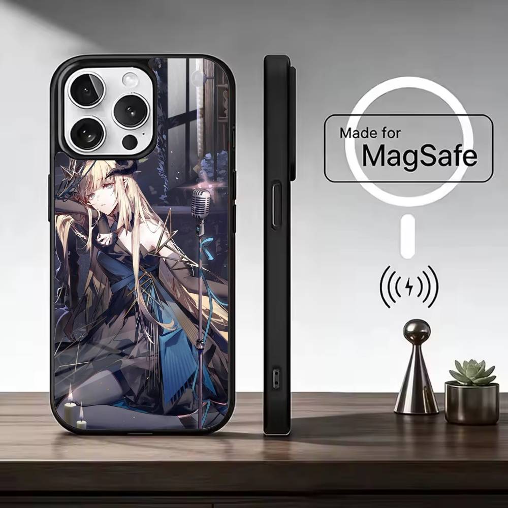 Game Arknights Phone Case For iPhone17,16,15,14,13,12,11 Plus,Pro Magnetic with Magsafe Wireless Charging