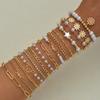 15-teiliges Boho Gänseblümchen Stern Perlen Faux Perlen Mehrschichtiges Armbänder Set Für Frauen Gold Farbe Sommer Strand Tägliche Kleidung Schmuck Geschenk