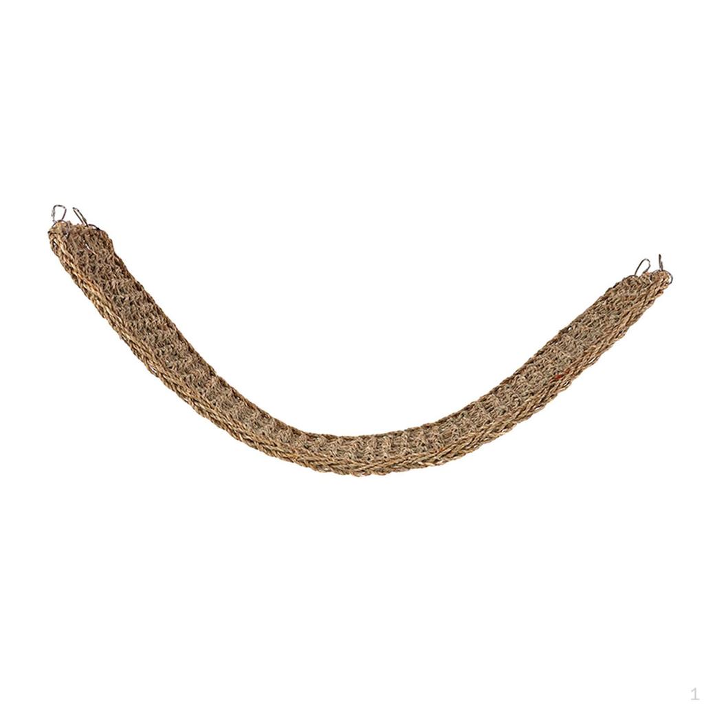 Bird Activity Center with Climbing Rope Ladder And Seagrass Mat for Macaws