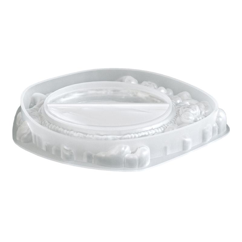Silicone Crafting Mold With Detailed Renaissances Floral Pattern For Creating Decorative Tray Multipurpose Organizers