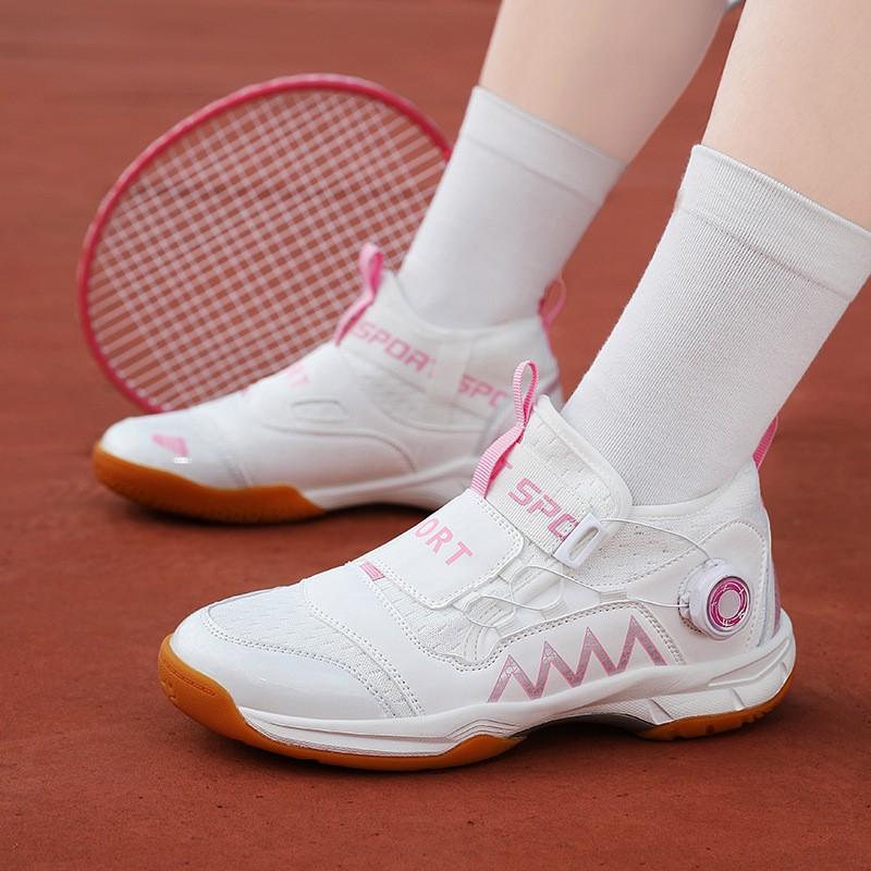 Kids Badminton Shoes Boys Girls Lightweight Cushioned Sports Sneakers Tennis Table Training