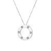 LOVE Series High-Version Round Cake Six-Diamond Necklace - Niche Women's Light Luxury Pendant Design