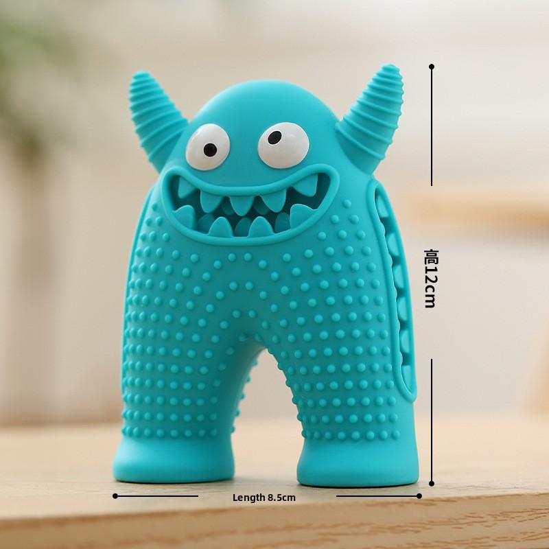 Pet Dog Teething Device, Little Monster Sound Toy, Dog Toothbrush, Dog Toy, Durable and Easy To Clean