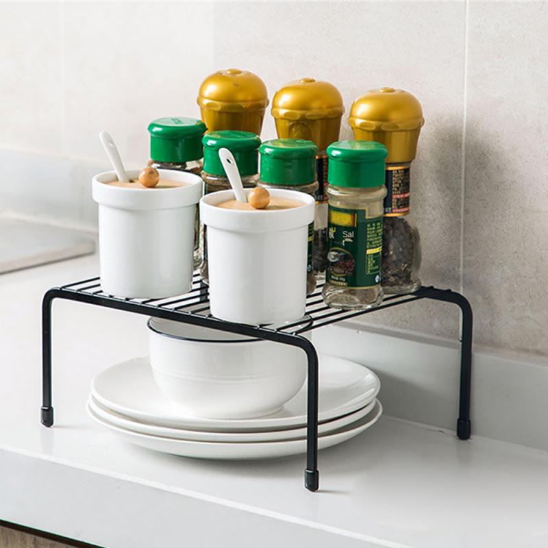 Metal Hollow Drain Shelves Sink Storage Rack Adjustable Storage Holder Kitchen Cabinet Organizer Dish Tray Bathroom Corner Shelf