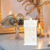 Elegant LED House-Shaped Ceramic Lamp for Home Decor