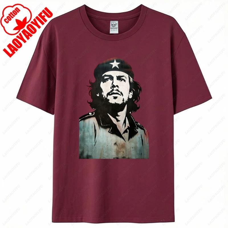 Tričko Che Guevara Rebelové Kubánské Tričko Guerrilla Revoluce Tričko Ležérní Krátký Rukáv Pánské Vysoce Kvalitní Tričko Bavlna Volné Topy