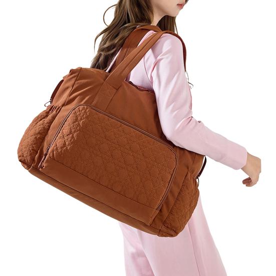 Sports Fitness Bag Waterproof Gym Bag with Multi-Pockets Adjustable Shoulder Strap Versatile Yoga Tote