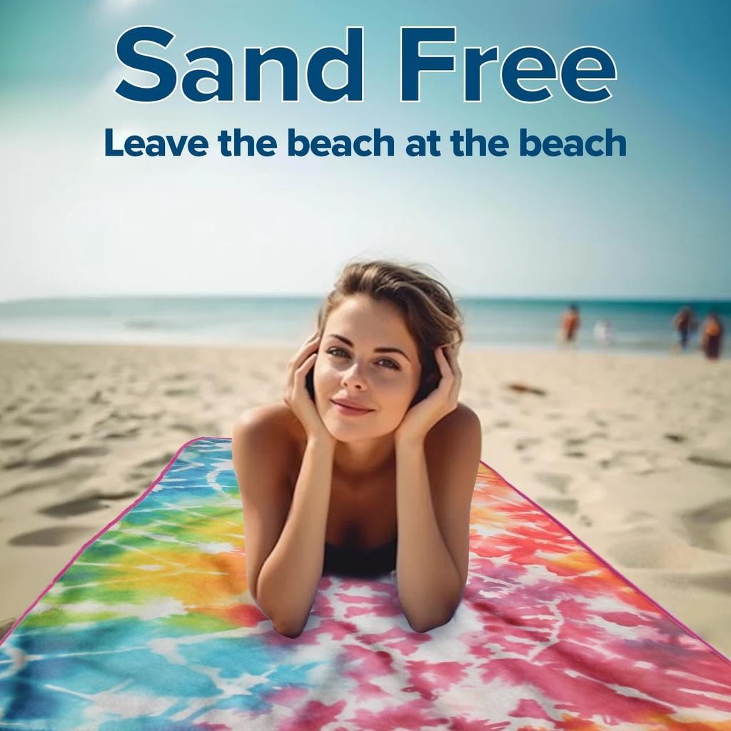 Colorful Sunshine Pattern Beach Towel for Family Stuffs Friends Gifts Quick-Dry For Bath Yoga Tourism Beach GYM Camping Swimming