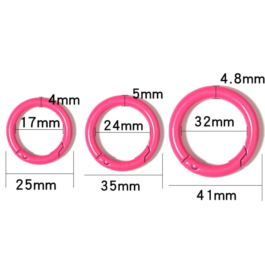 5/10pcs Anneaux O Colorés Attaches à Ressort Porte-clés Rond en Alliage Boucle à Ressort Ouvrable Crochet Pour Connecteur DIY Accessoires de Bijoux