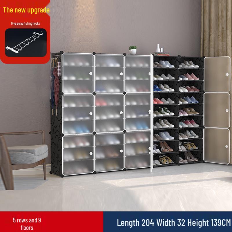 Foldable Multi-layer Shoe Rack: Vertical Wall-mounted Storage Cabinet for Students and Dorms