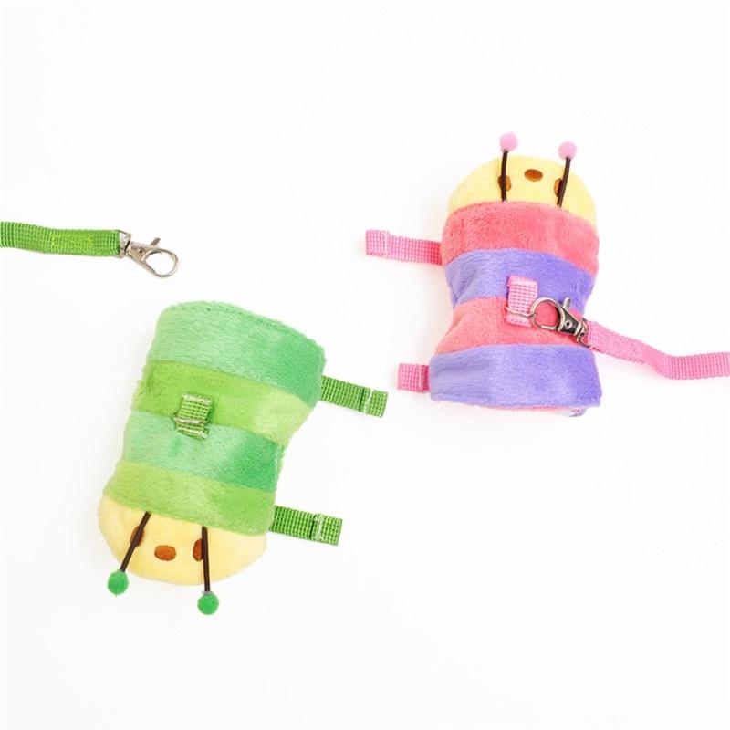 Small Animal Harness and Leash Set Soft Plush Pet Harness with Safe Bells No Pulls Comfort Plush Vests for Small Pet