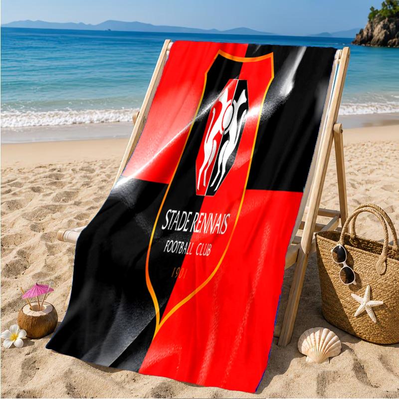 Stade Fc Emblem Beach Towel Microfiber Beach Towel, Lightweight and Quick-Dry, for Summer Travel, Swimming Pool Fan Birthday Gift