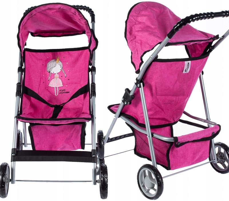 [PACZB] Foldable Princess Doll Stroller PINK X23