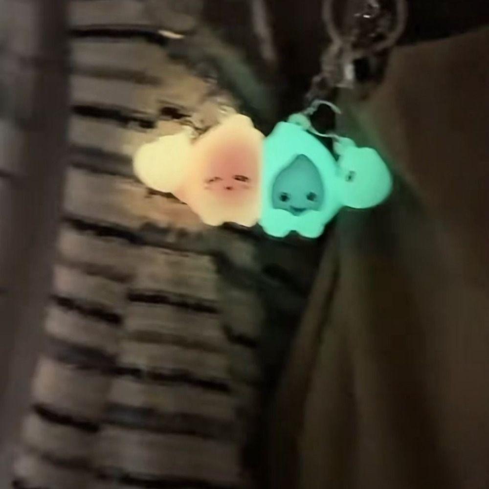 Animal Glow-in-the-dark Keychain Cute Couple Keyring Kawaii Magnetic Suction Keychain  Toys