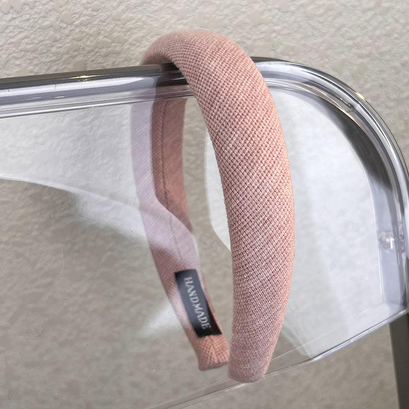 Sweet Romantic Pink  Headband Sponge Wide Hair Band for Woman Girl Temperament Hair Hoop Fashion Versatile Hair Accessories Gift