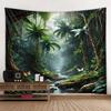 Bohemian Style Tapestry, Tropical Plant Art Wall Hanging, Psychedelic Home Background Decoration, Available In Various Sizes