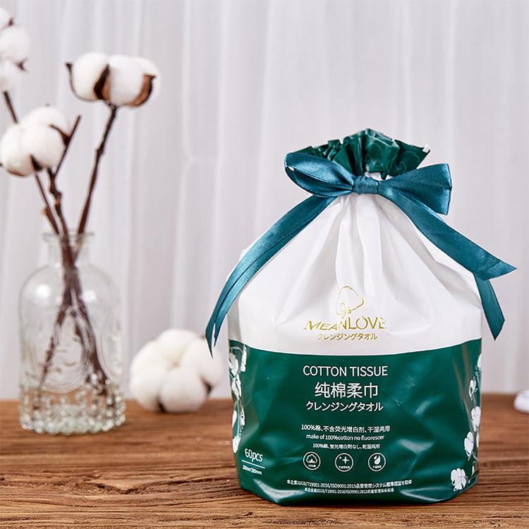 Dropshipping 60 Sheet Roll Bag 1 Ply Soft Spunlace Towel Facial Skin Care Eco-Friendly Cleaning Beauty Cosmetics