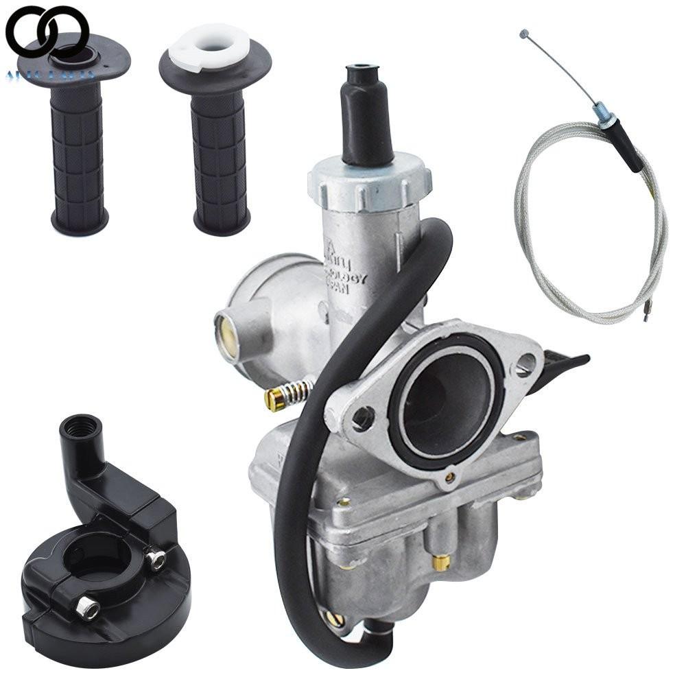 Carburetor & Throttle Handle Grip Bar & For 1981-1997 Honda XR200R