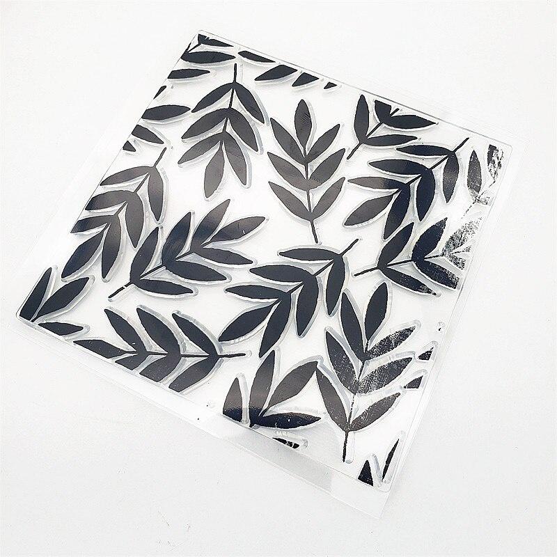 13x13cm Willow Leaf Clear Stamps Transparent Seal Silicone Seal TPR Christmas Wedding Roller Stamps DIY Scrapbook Album Card