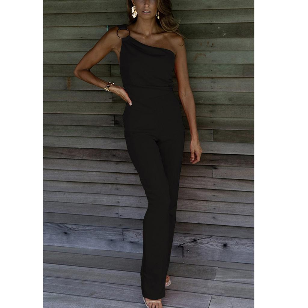 Women's Summer Casual Fashion Temperament Color Sleeveless Jumpsuit