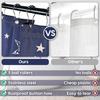 Amaredom Star Shower Curtain, Celestial Shower Curtain for Bathroom, Waterproof Fabric Shower Curtain Set, Bathroom Decoration W