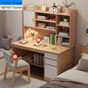 Modern Computer Desk with Bookshelf & Storage for Home, Office, Bedroom & Study Room