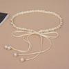 Fashion Elegant Pearl Waist Chain For Women Stylish Thin Waist Belt Dresses For