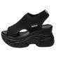 Summer New Knitted Fish Mouth Shoes Fairy Style Muffin Sole Elegant Flying Wedge Platform Sports Sandals