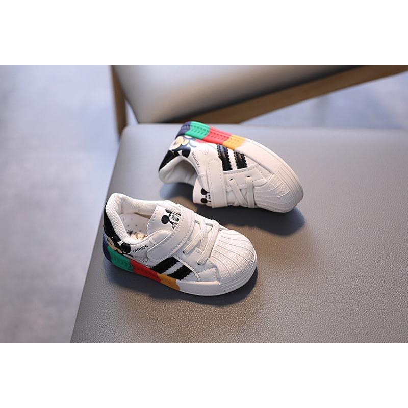 Spring and autumn toddler shoes soft baseplate shoes children single shoes little white shoes non-slip breathable 0-1-3 years and a half 2