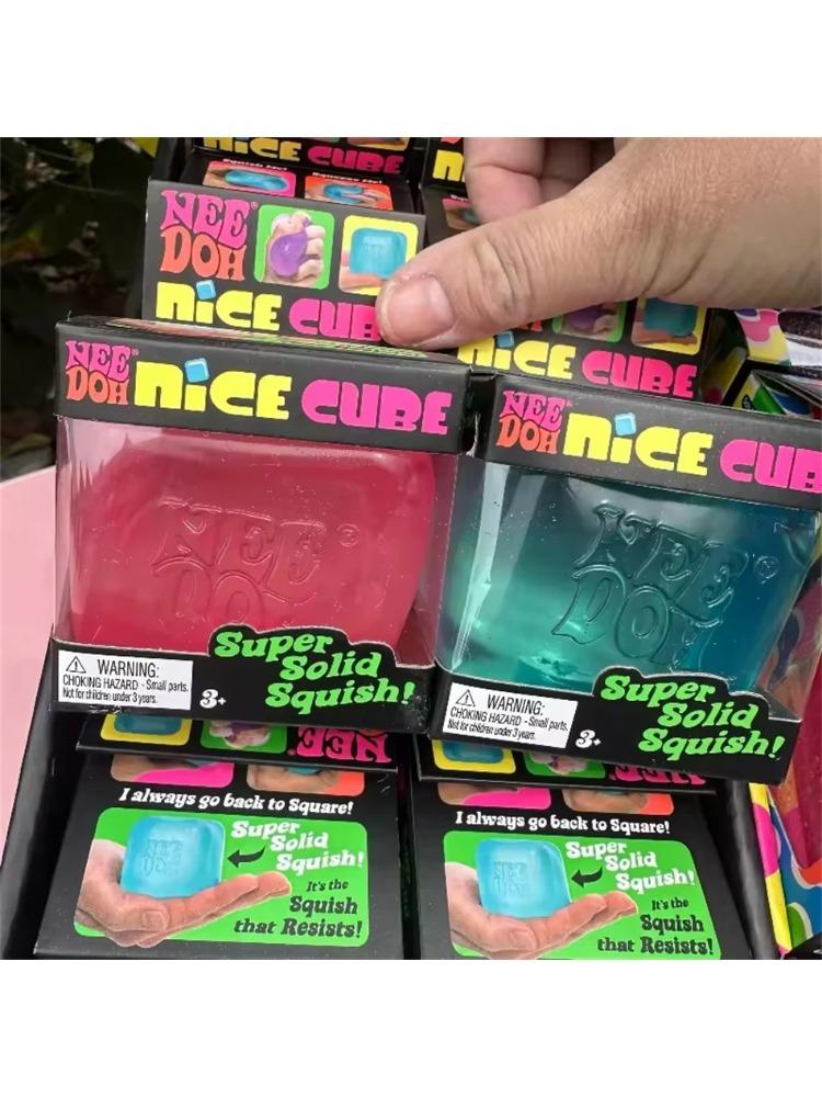 New Needoh Nice Cube Sensory Stress Reliever Fidget Tool For Anxiety Focus Desk Sensory Cube For Adults Kids Cube Reliever Toys