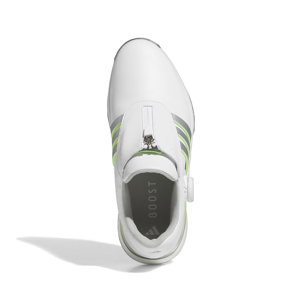 Golf Shoes Tour 360 24 Boa Footwear Spark cm 2E [Adidas Golf] Women's White/Silver Metallic/Green 23.0