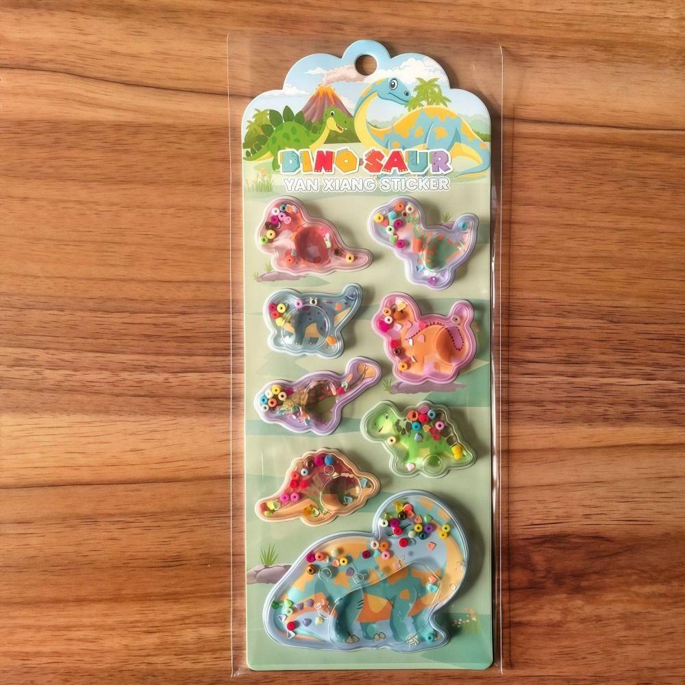 Cute Cartoon Sparkly Dino Decor Decals Childrens Reward Stickers  DIY Crafts