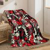 Comic-style Collage with Bold Red, Black, and White Graphics and Text. for All Seasons Blanket Lunch Break Throw Gift