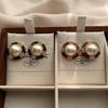 Vintage Enamel Classic Pearl Stud Earrings High Saturation Court Gorgeous Feeling Retro Noble Niche Fashion Earrings