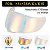 K5PLUS SOMAN Motorcycle Helmet Visor with Anti-Fog Film & Sunshade for K1/K5/K3SV