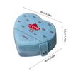 Portable Heart Shape Jewelry Organizers Travel Jewelry Case With Multi Compartment For Earrings Necklaces Rings