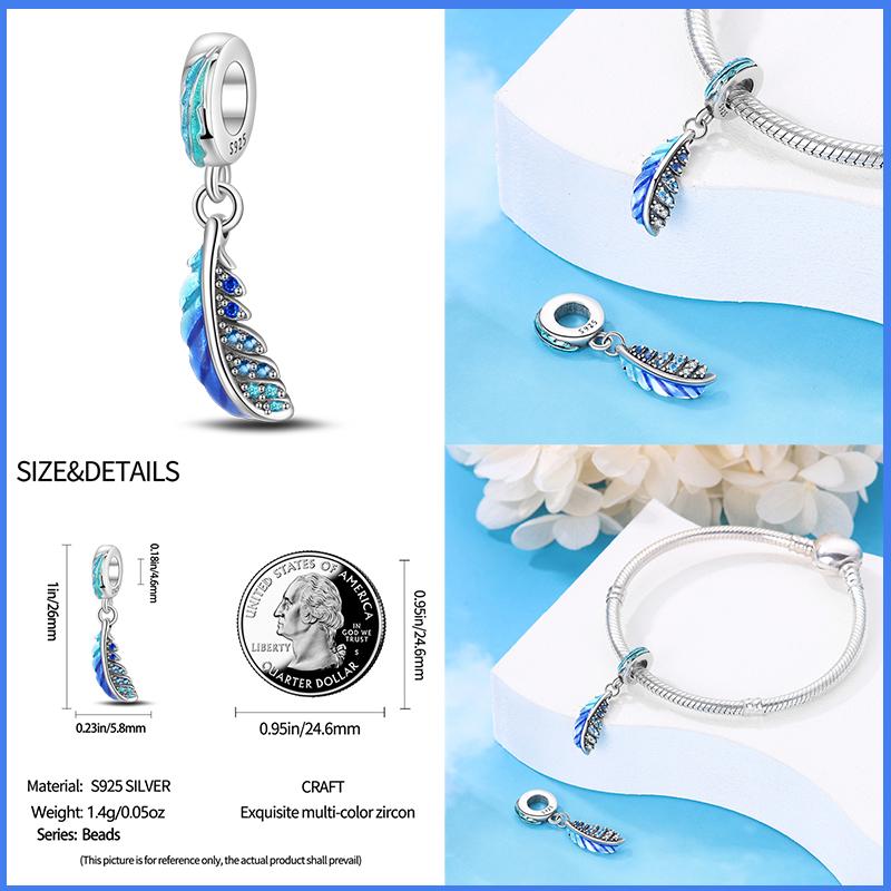 Copper Colorful Masquerade Series Sexy Mask Feather Dress Charms Beads Fit Qikaola Original Bracelets Diy Jewelry