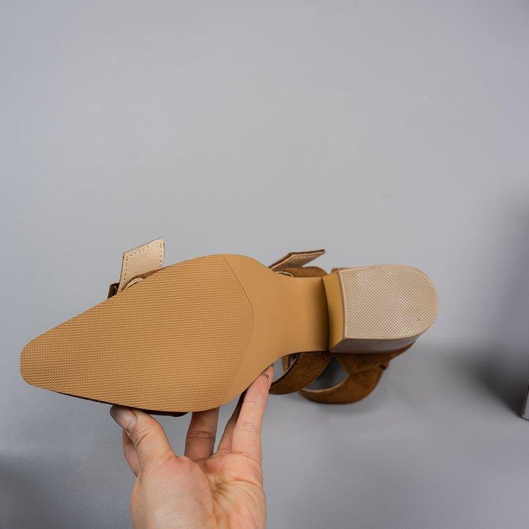 Spitzschuh Einriemer High Heels Damen Sommer Dicke Absätze Eckige Schnalle High Heel Sandalen