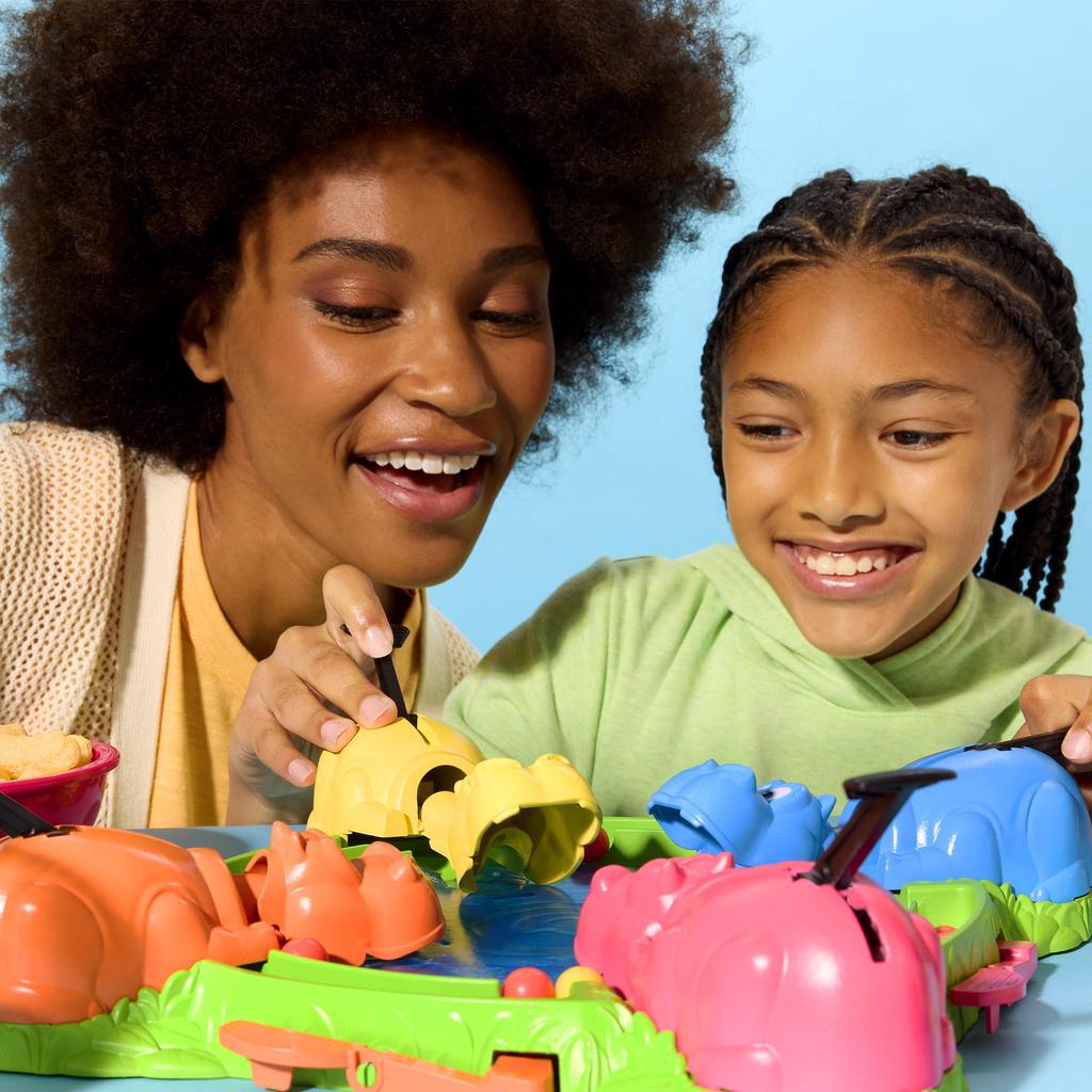 Hungry Hungry Hippos Game for Preschoolers | Instant Marble Renewal, Easy Setup & Storage | Ages 4+ | 2-4 Players | Kids' Game