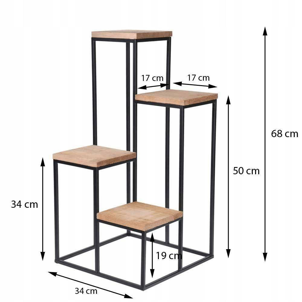 Metal standing flower stand for flowers 68 cm